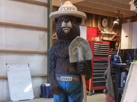 Smokey the Bear Chainsaw Carving
