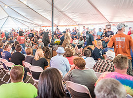 Crowd at Chainsaw Carving Auction